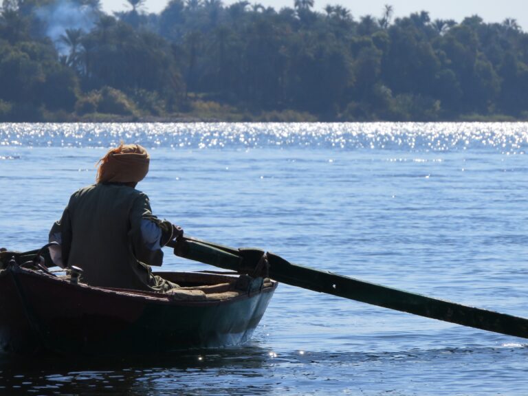 a fisherman at Bisaw Island aswan